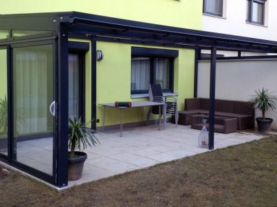 Terrassenüberdachung mit Schiebbare Seitenteil